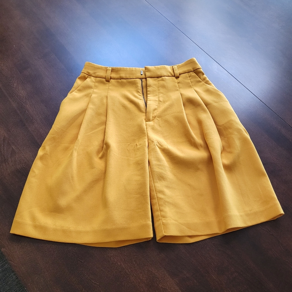 Anthropologie Mustard Mini Shorts